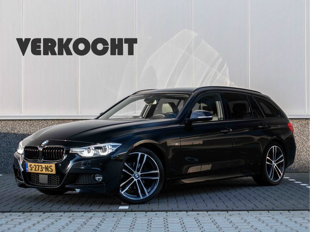 2018 BMW 3 Serie Touring 320i M-sport edition Shadow line | Adaptive cruise | Navi | PDC | Climate control | Dodehoek | Leder | Dealer onderhouden