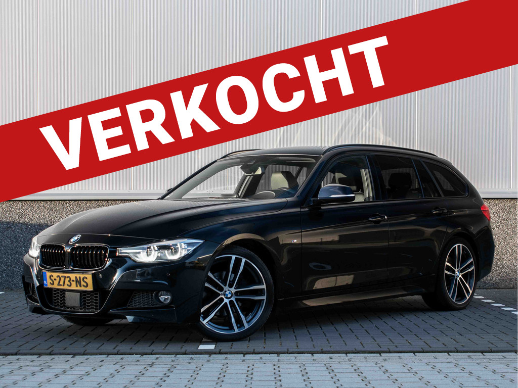 2018 BMW 3 Serie Touring 320i M-sport edition Shadow line | Adaptive cruise | Navi | PDC | Climate control | Dodehoek | Leder | Dealer onderhouden